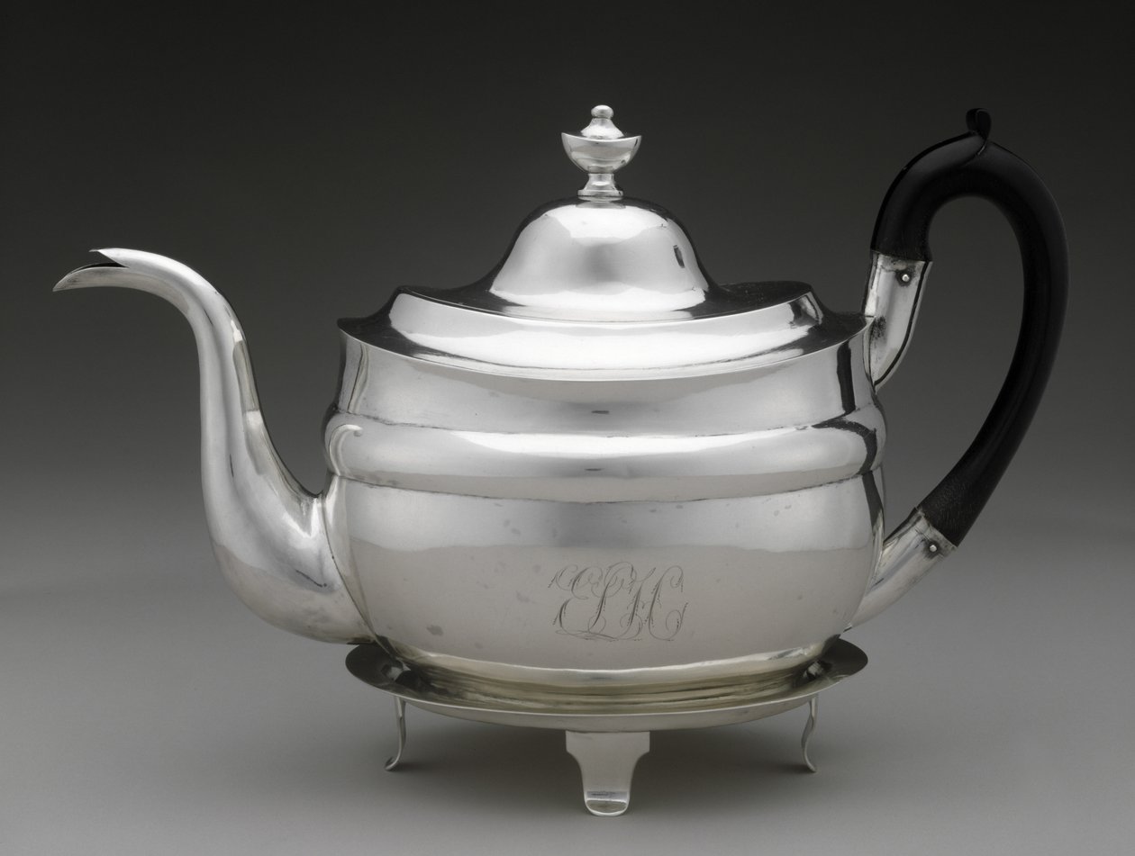 Sehpalı Çaydanlık ve Kapak, c. 1798-1812 (gümüş) by Asa Whitney
