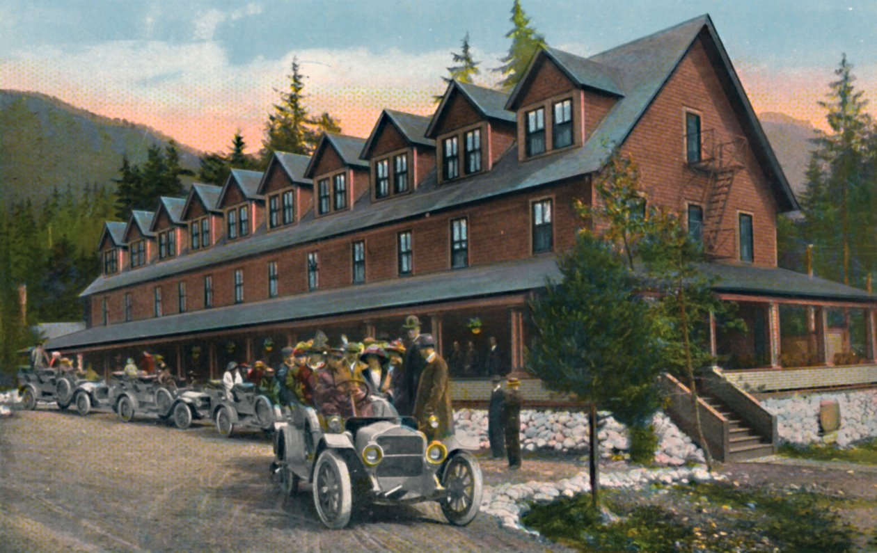 Rainier Dağı Milli Parkı Inn, c1916 by Asahel Curtis