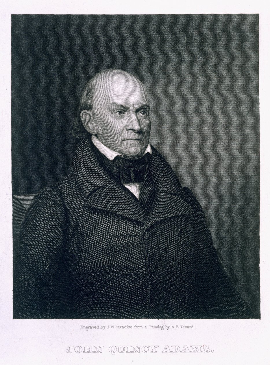 ಜಾನ್ ಕ್ವಿನ್ಸಿ ಆಡಮ್ಸ್, ಜಾನ್ ವೆಸ್ಲಿ ಪ್ಯಾರಡೈಸ್ (1809-62) ಟರ್ಕಿಯಿಂದ ಕೆತ್ತಲಾಗಿದೆ by Asher Brown Durand