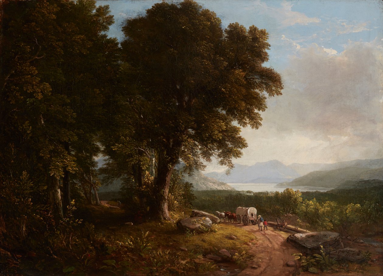 Kapalı Vagon ile Peyzaj by Asher Brown Durand