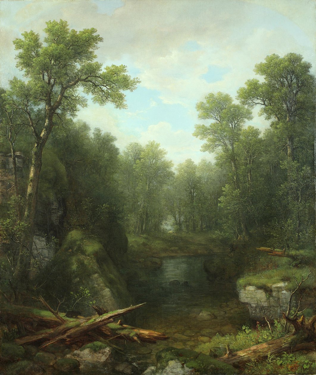 Chapel Pond Brook, Keene Flats, Adirondack Dağları, New York, 1871 by Asher Brown Durand