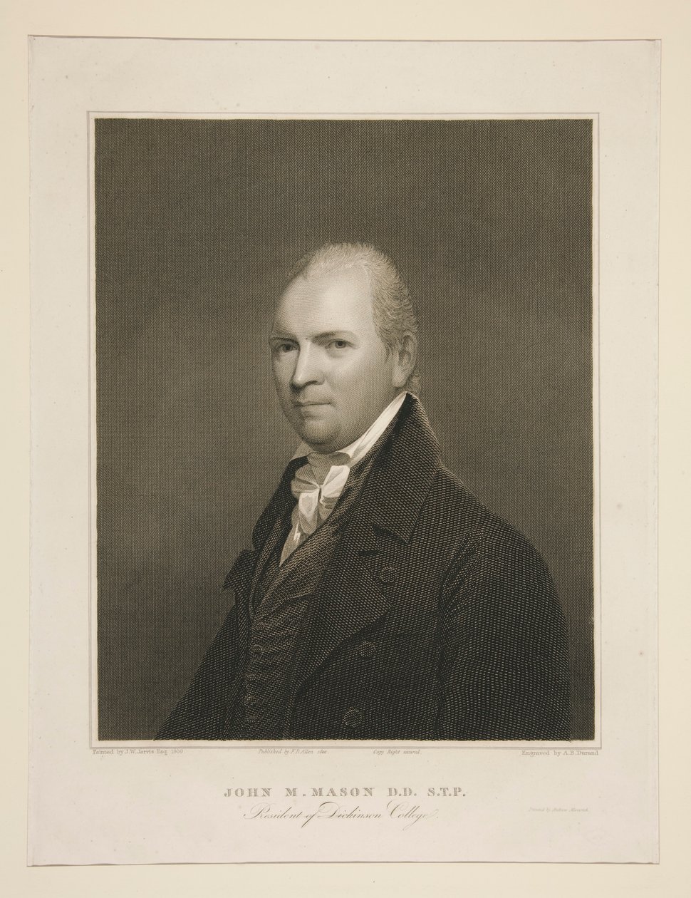 John M. Mason, D.D., S.T.P., Dickinson Koleji Başkanı by Asher Brown Durand