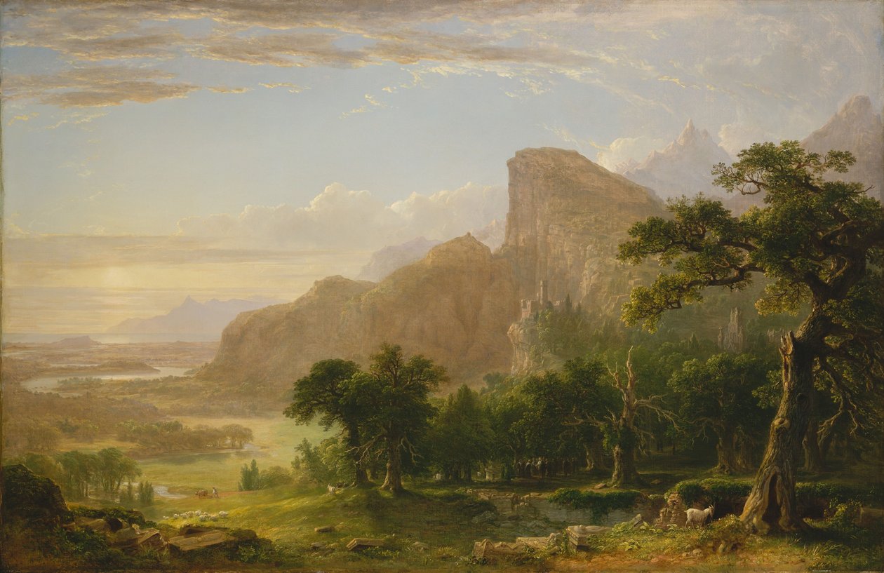 "Thanatopsis"ten Manzara Sahnesi by Asher Brown Durand