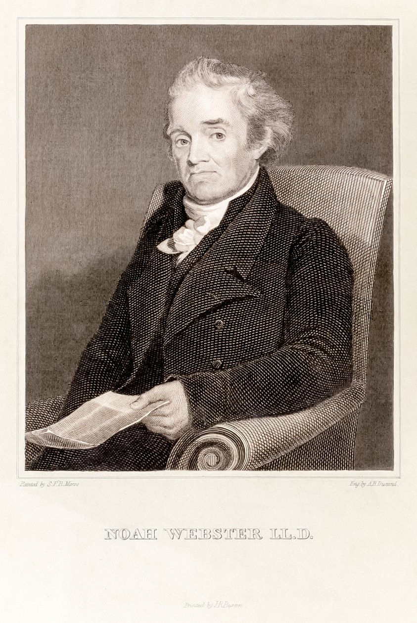 Noah Webster: Amerikalı sözlük yazarı (gravür) by Asher Brown Durand