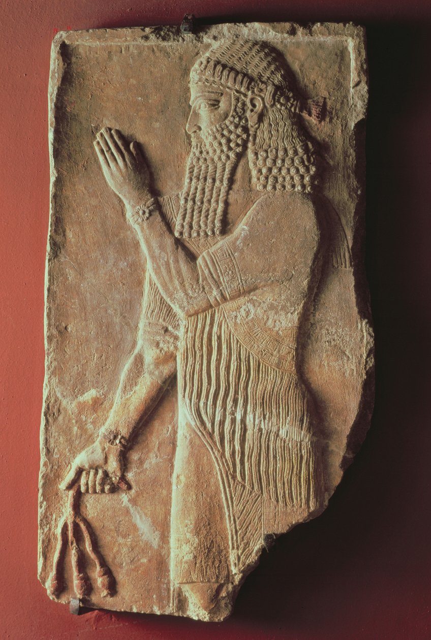 Nar ağacı dalı olan rahip, Horsabad, Irak