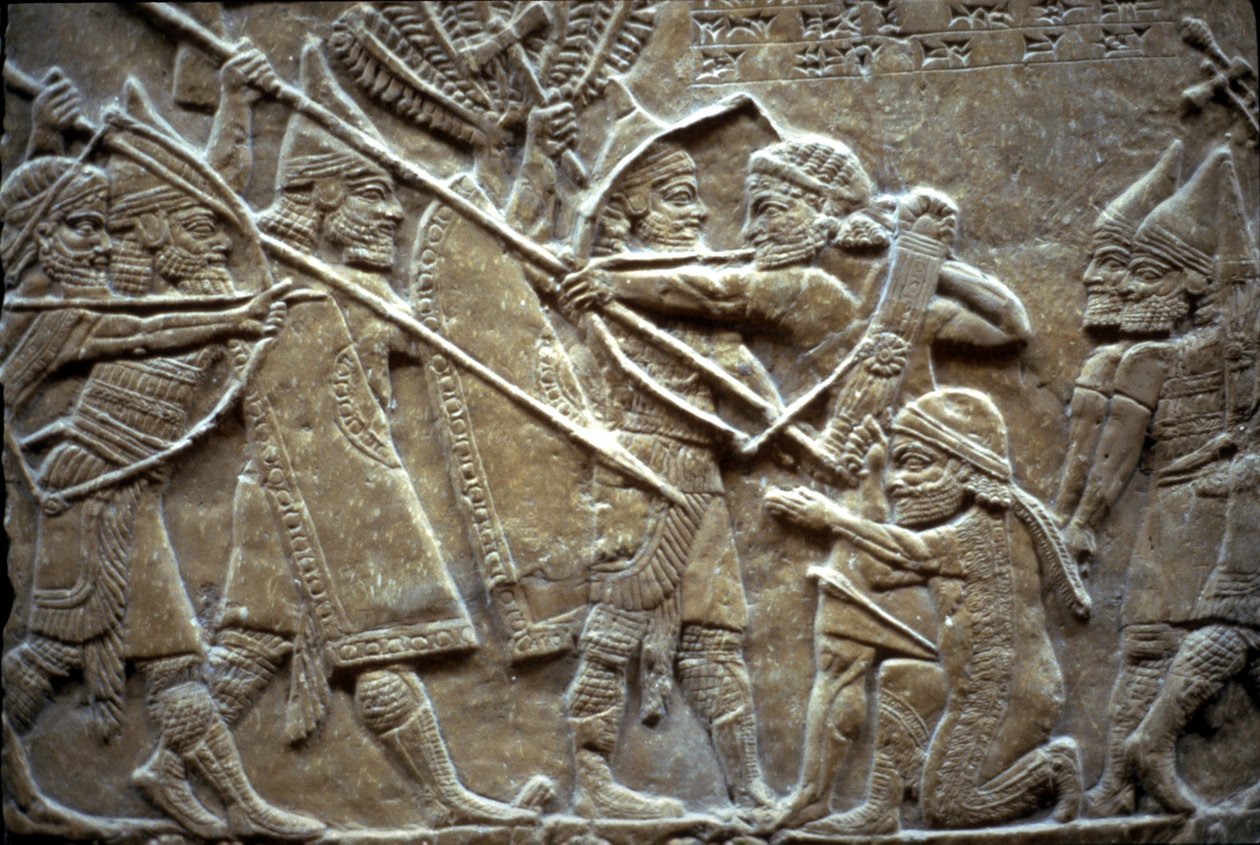 Asurbanipal, Til-Tuba Savaşı'nda, MÖ 650-620 by Assyrian
