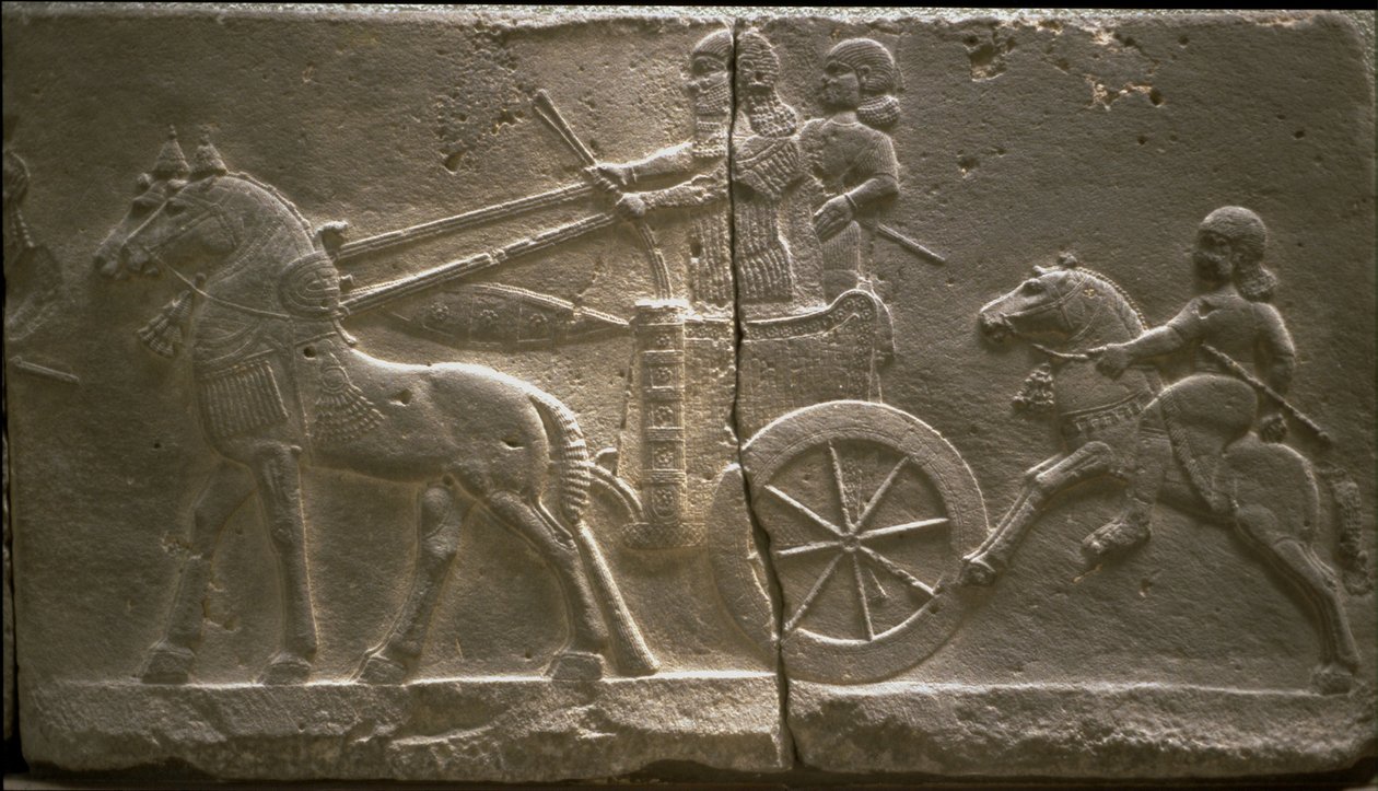 Savaş arabası ve süvari, 8. yüzyıl. M.Ö by Assyrian