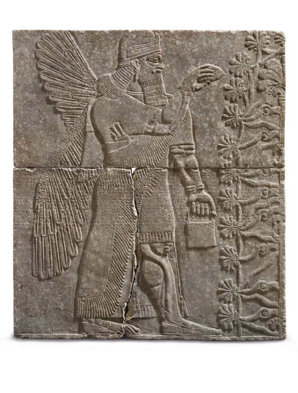 Kanatlı Bir Dahinin Rölyefi, Ashurnasirpal Saltanatı, MÖ 883-859 dolayları by Assyrian