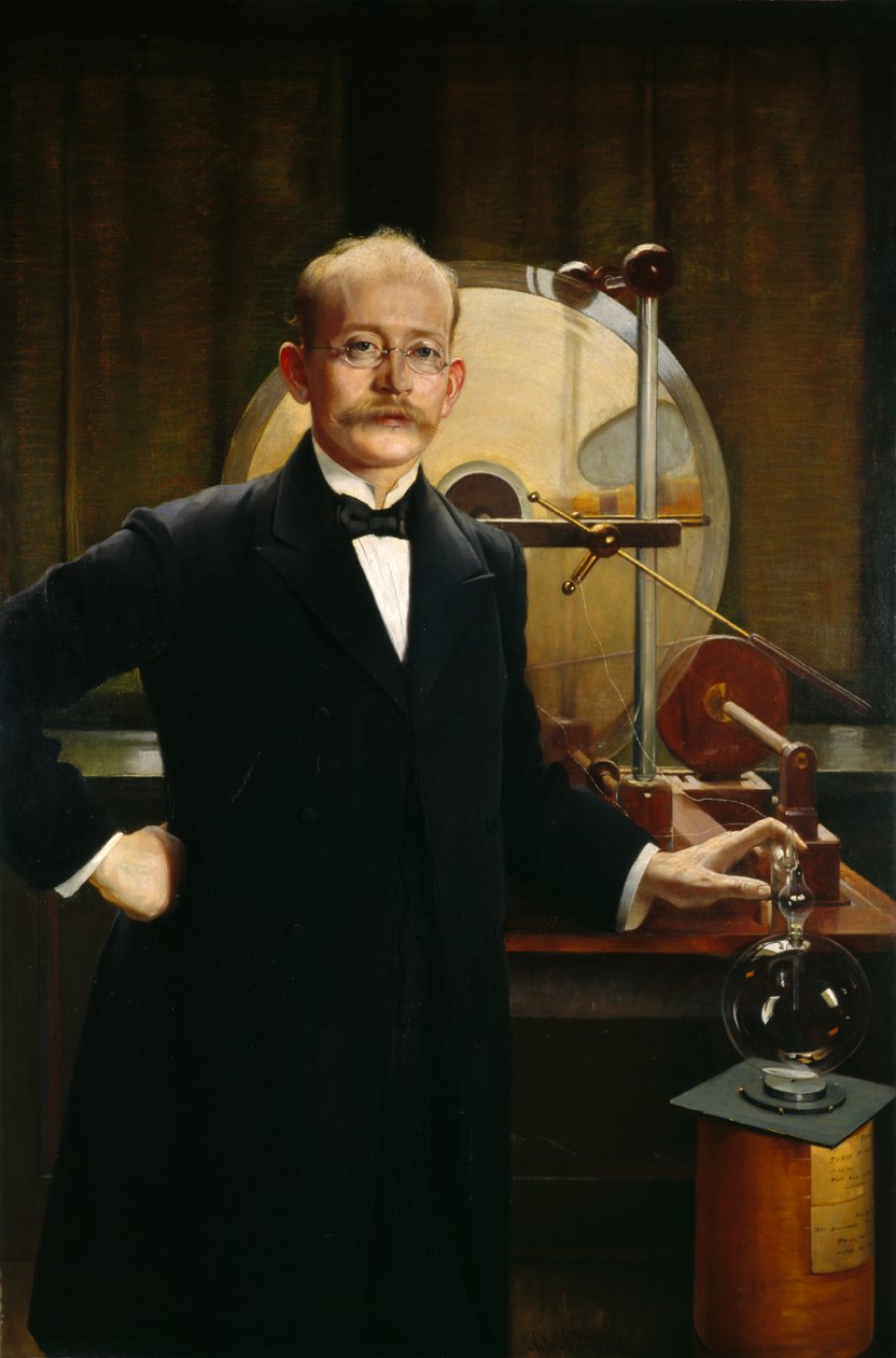 Profesör Kristian Birkeland (1867-1917) by Asta Nørregaard