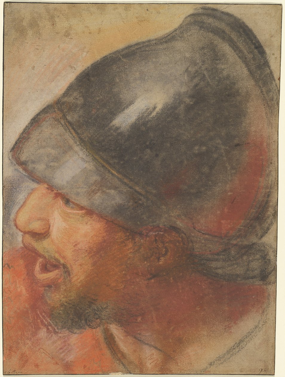 Makedon askerinin başı by Atelier Assistant of Charles Le Brun
