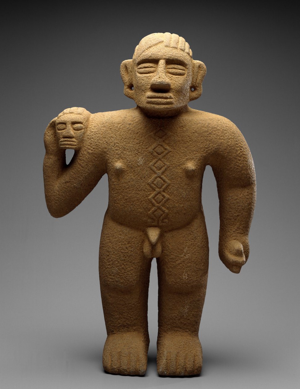 Kupa Başlı Daimi Savaşçı, Kosta Rika, Geç Dönem V - Erken Dönem VI, 700-1000 (volkanik taş) by Atlantic Watershed Culture Atlantic Watershed Culture