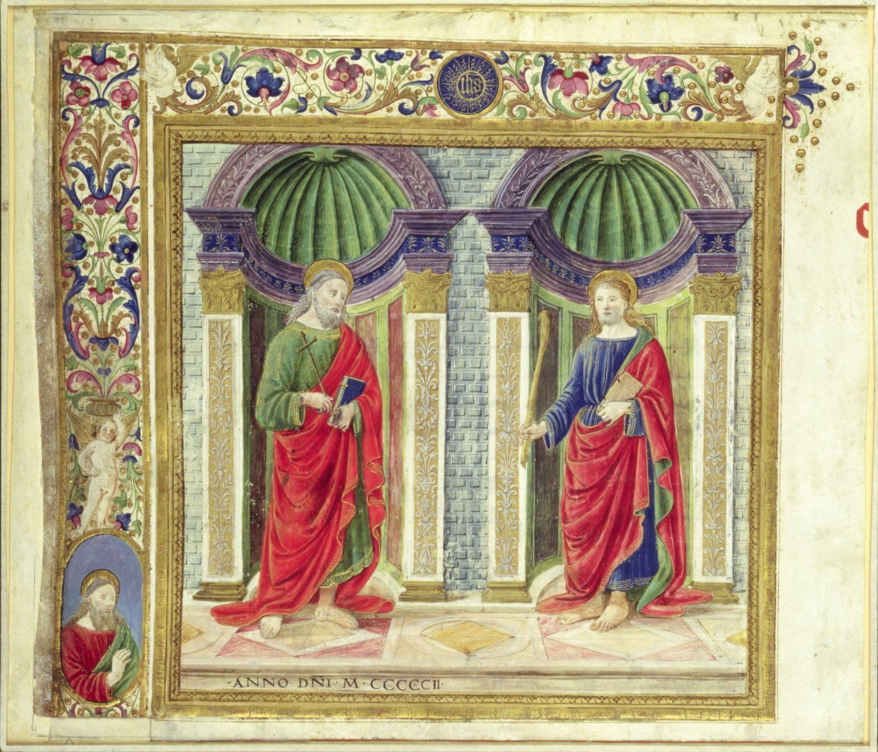 Aziz Andrew ve Küçük Aziz James, 1502 by Attavante di Gabriello di Vanti di Bartolo