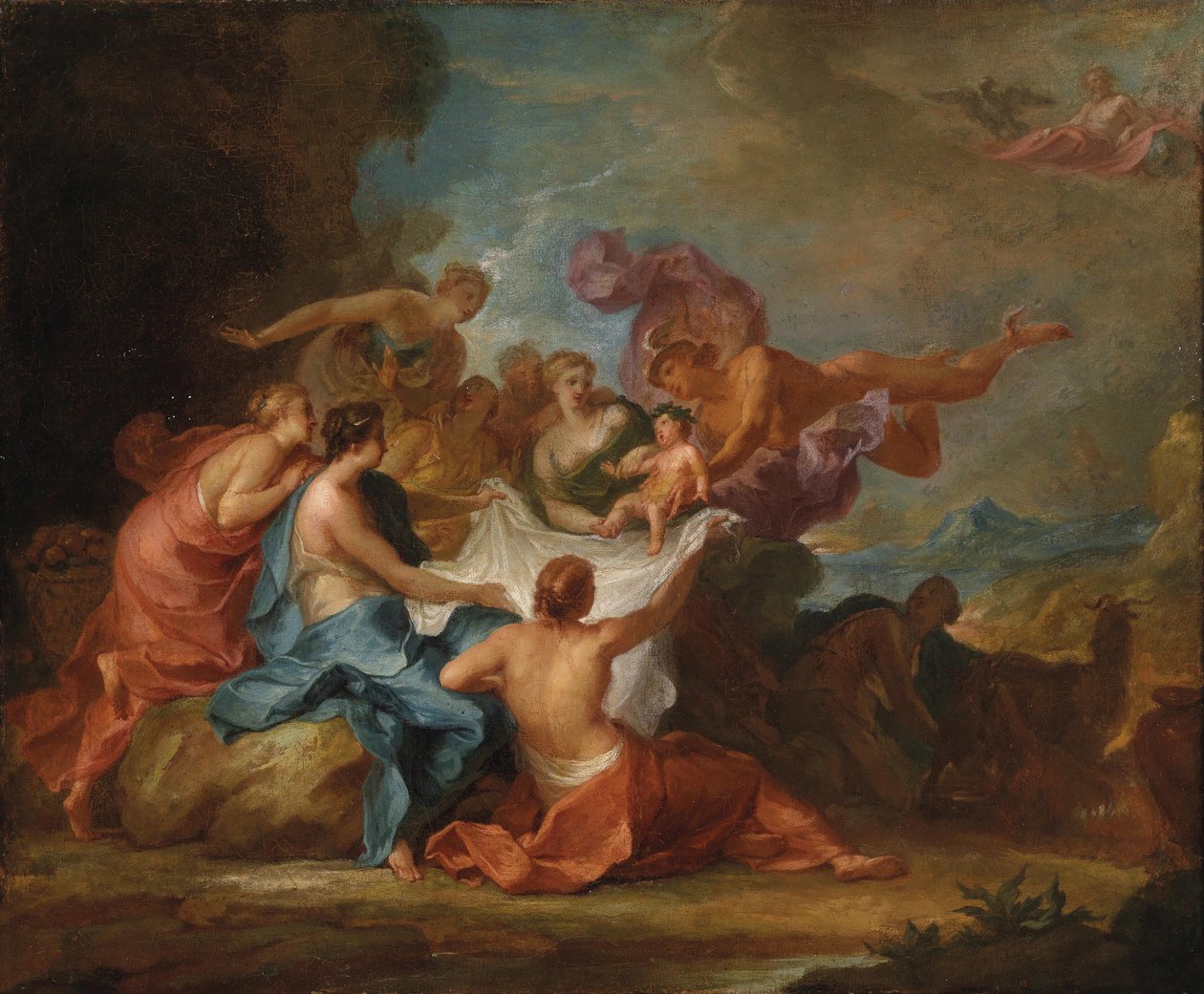 Jüpiter çocuğunun İda Dağları perileri arasında yetiştirilmesinin alegorisi by Abraham Jansz. van Diepenbeeck
