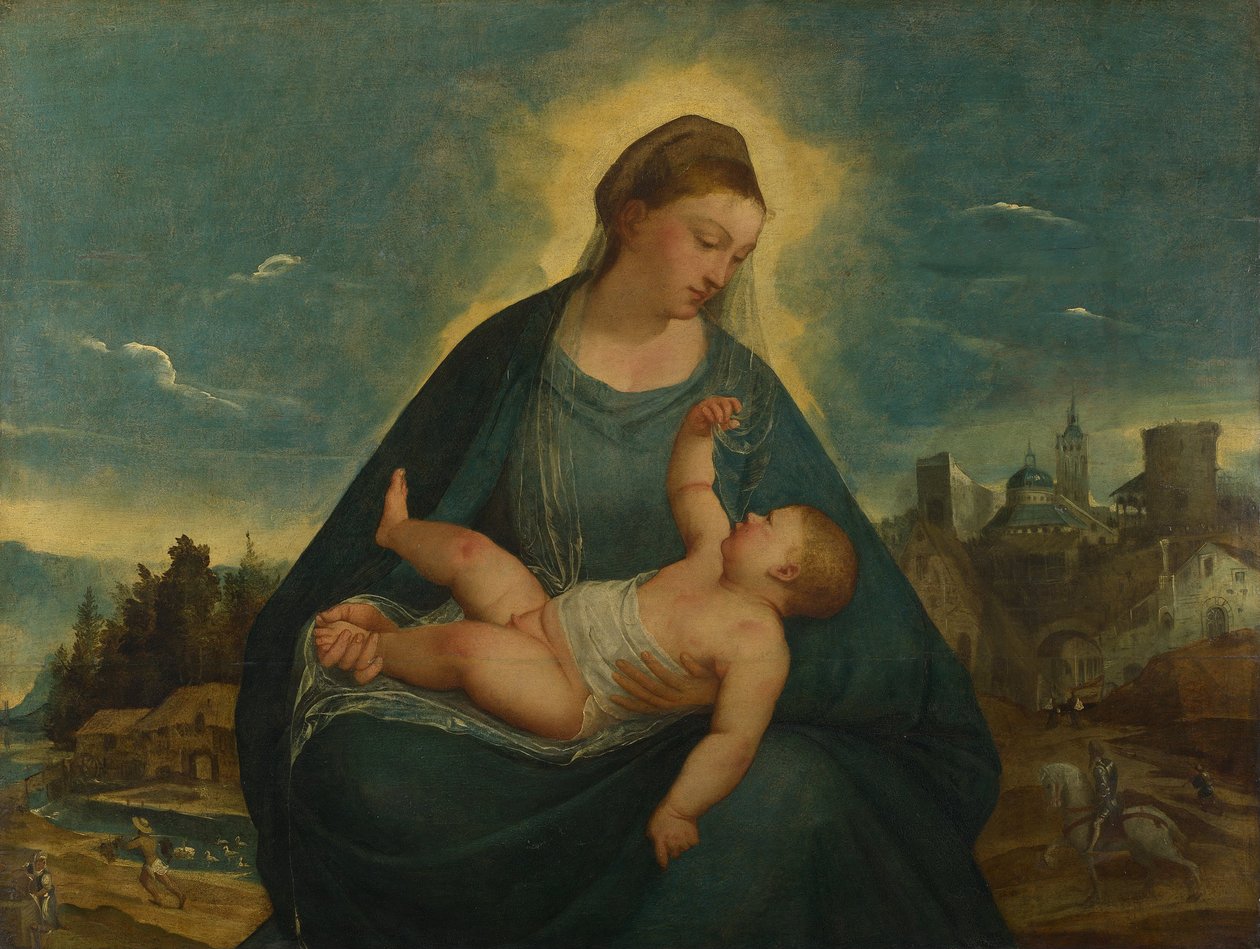 Madonna ve Çocuk by Attributed to Bernardino da Asola
