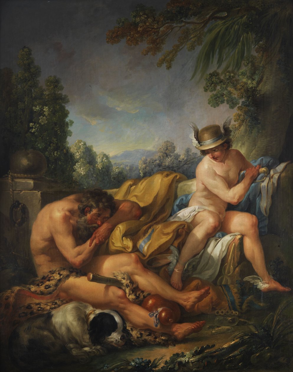 Merkür ve Argus by Charles Amedee Philippe van Loo