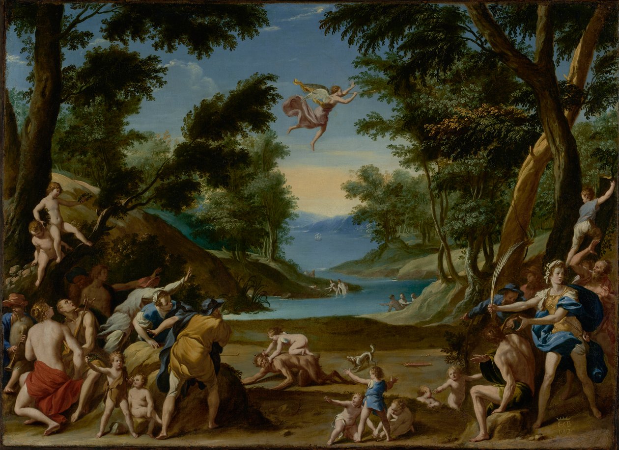 Aşk tanrısı ve tava by Attributed to Federico Zuccaro