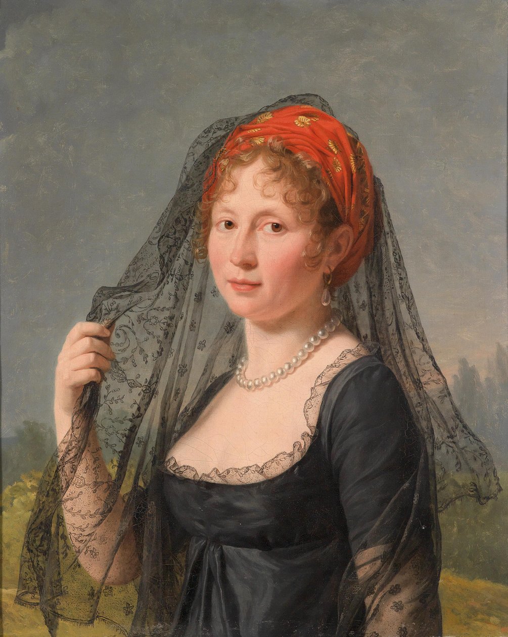 Siyah giyinmiş bir bayanın portresi by Baron François Pascal Simon Gérard