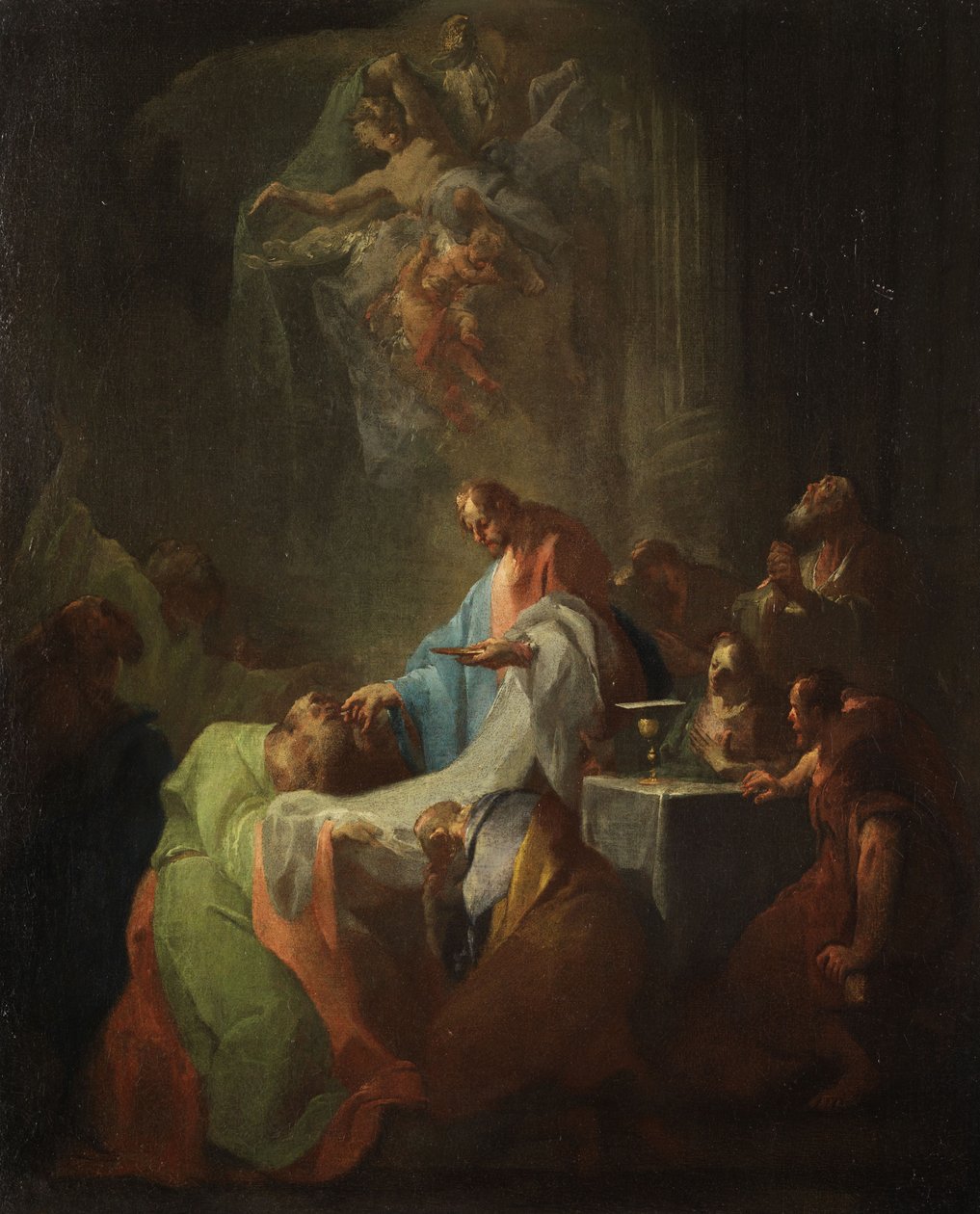 İsa öğrencilerine komünyon verir by Attributed to Franz Sigrist