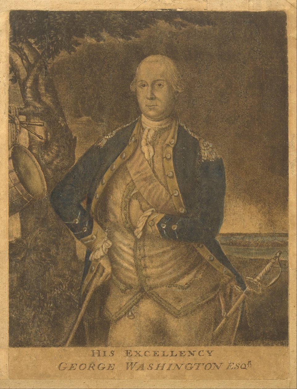 Ekselansları, George Washington Esqr. by Attributed to Samuel Blyth