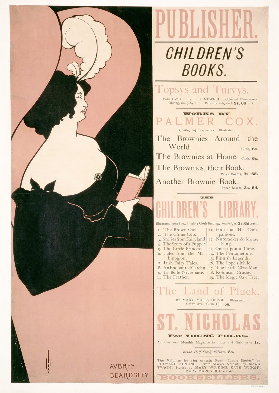 Çocuk Kitapları Reklamı, 1894 by Aubrey Beardsley
