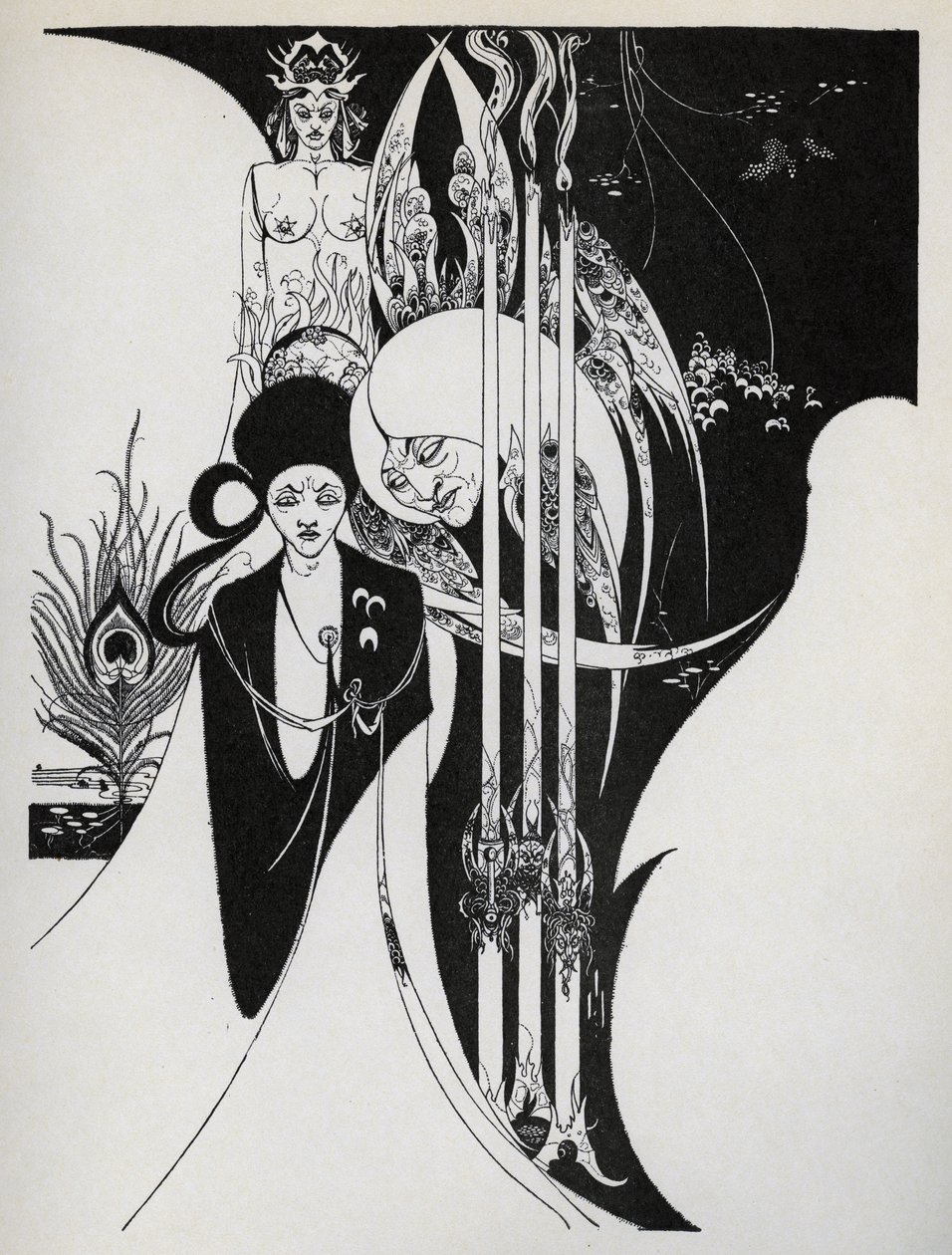 'Bir Neophyte ve Kara Sanat ona nasıl ifşa edildi', 1899 by Aubrey Beardsley