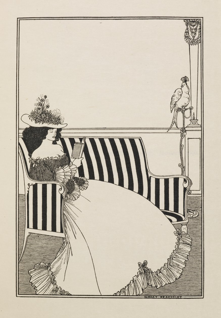 Elli Çizimin İkinci Kitabından bir katalog kapağı by Aubrey Beardsley