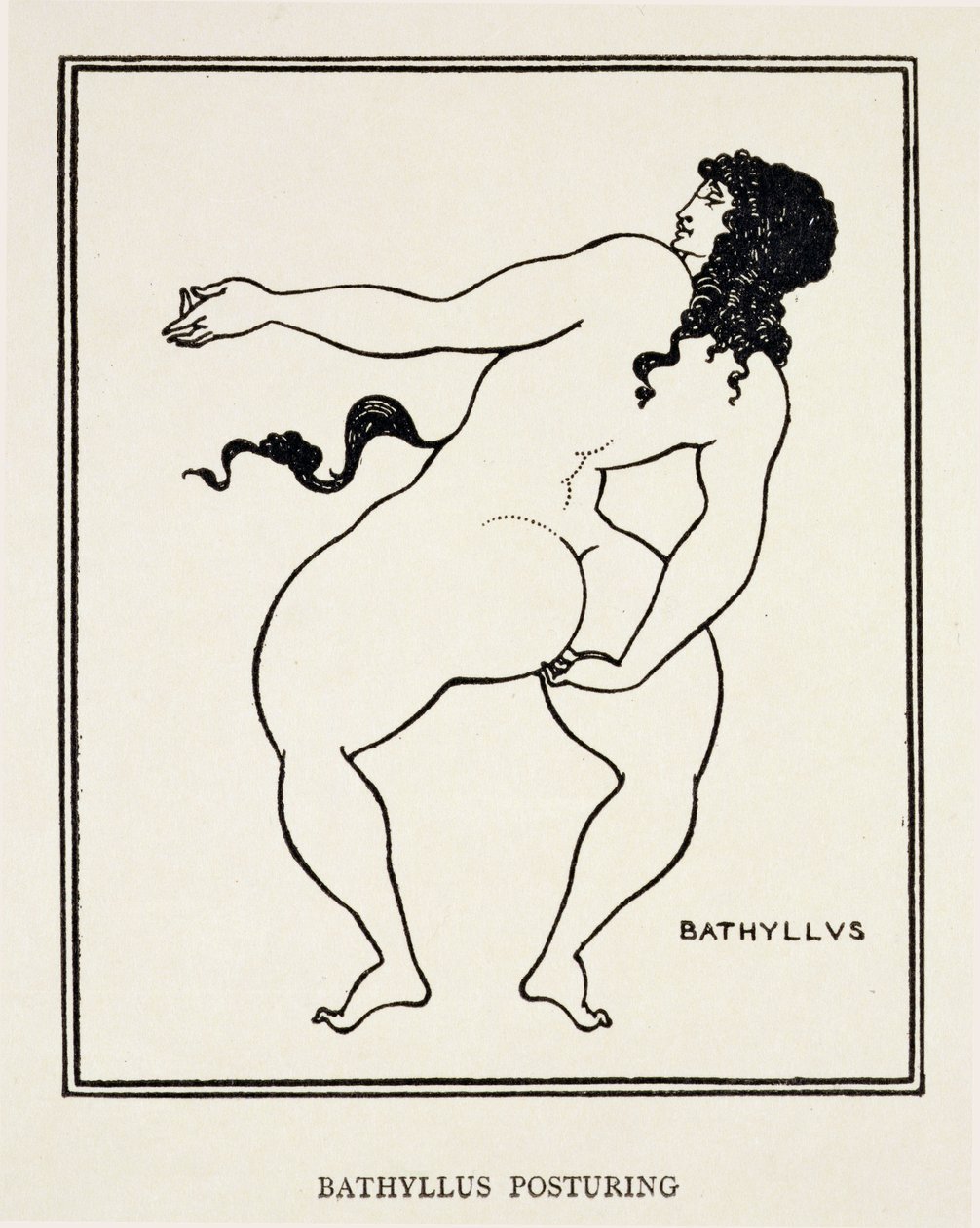 Bathyllus, Romalı dansçı ve pantomimus sanatçısı by Aubrey Beardsley