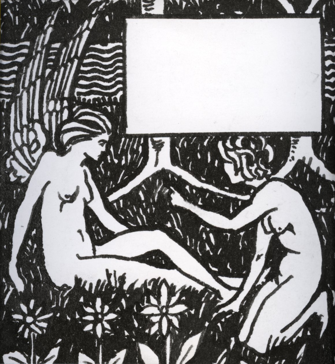 Bölüm başlığı Le Morte dArthur, 1893 (kağıt üzerine kalem ve siyah mürekkep) by Aubrey Beardsley