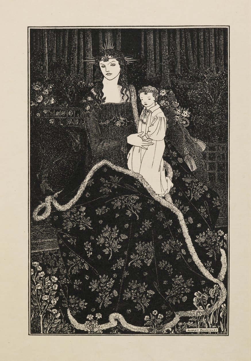 Elli Çizimlik Bir Kitaptan Noel Kartı by Aubrey Beardsley