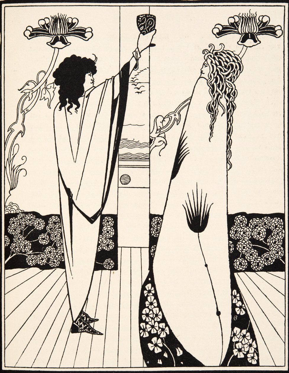 Sör Tristram Aşk İçkisini Nasıl İçti by Aubrey Beardsley