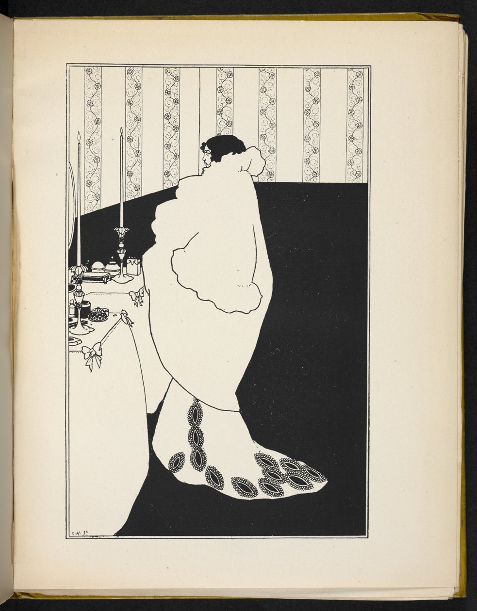 Bir kadını tasvir eden illüstrasyon by Aubrey Beardsley