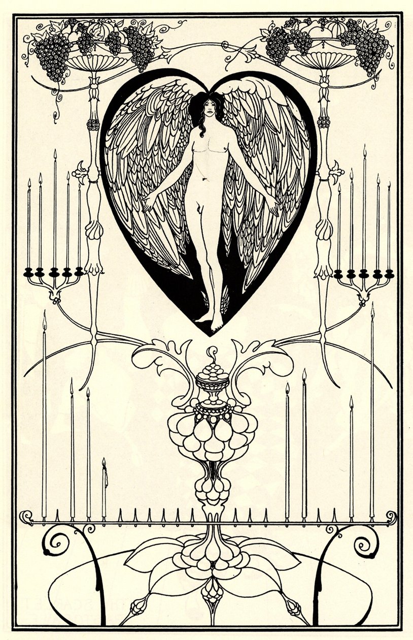 Aşkın Aynası için çizim, Marc-André Raffalovich, 1895 by Aubrey Beardsley