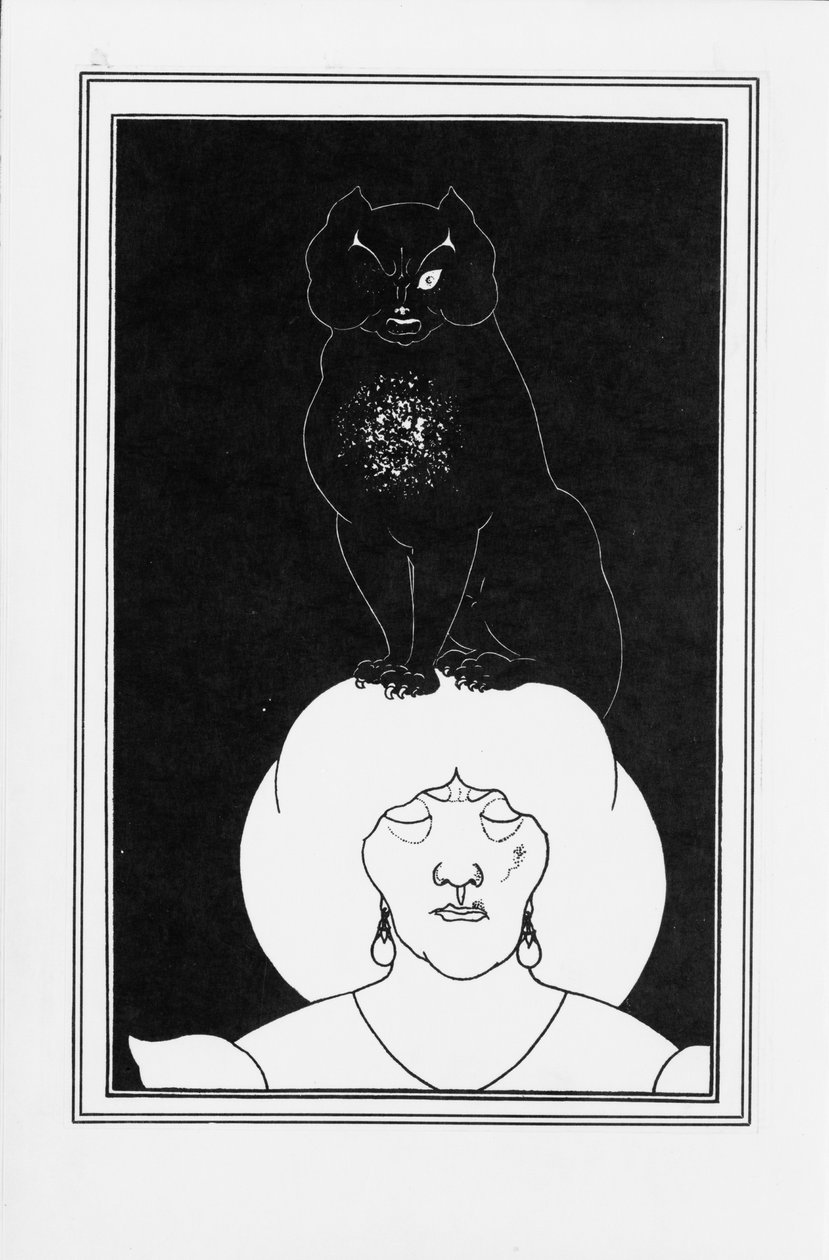 Kara kedi hikayesi için örnek Edgar Allan Poe, 1894-1895 by Aubrey Beardsley
