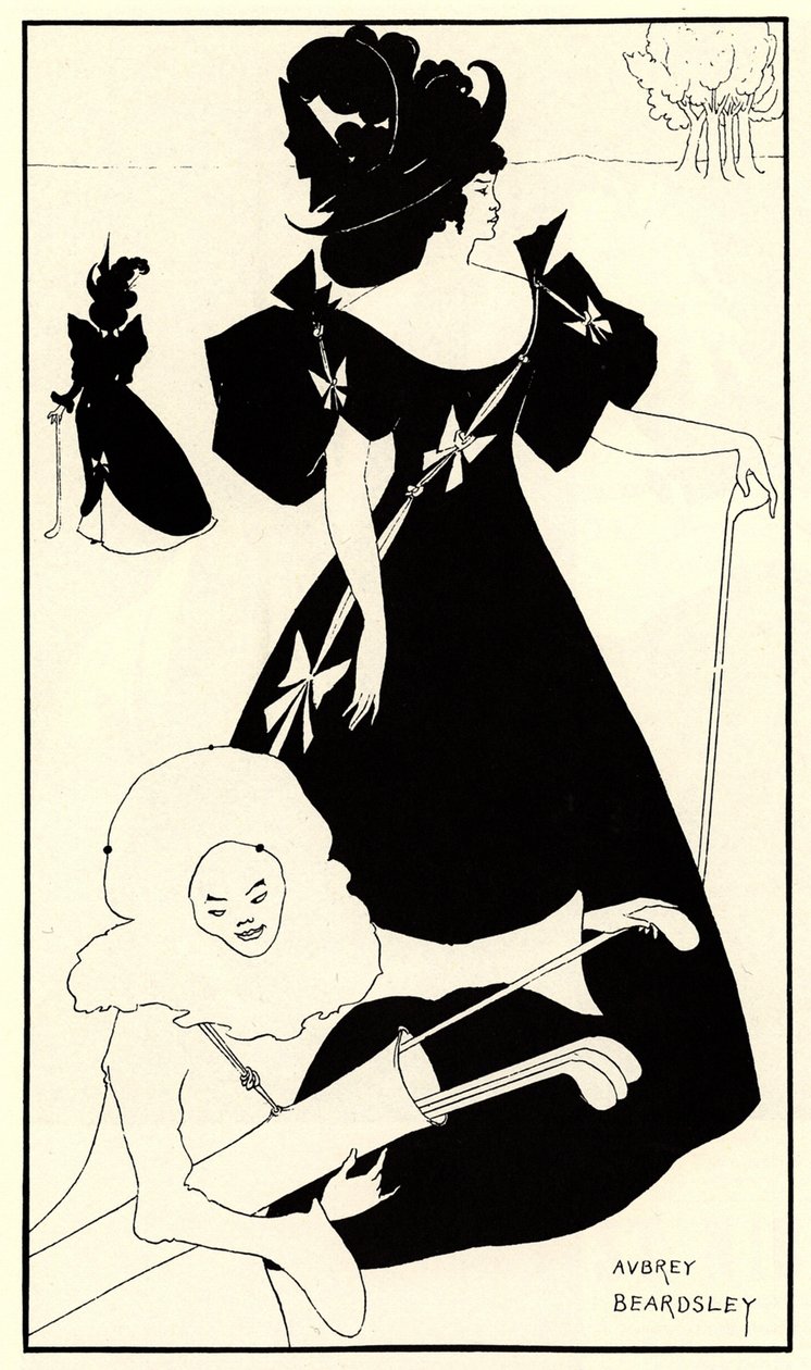 Golf Kulübü Açılış Davetiyesi, 1894 by Aubrey Beardsley