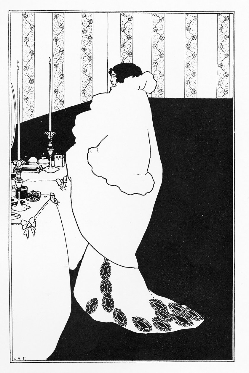 La Dame aux Camelias, "Sarı Kitap"tan bir çizim, 1894 by Aubrey Beardsley