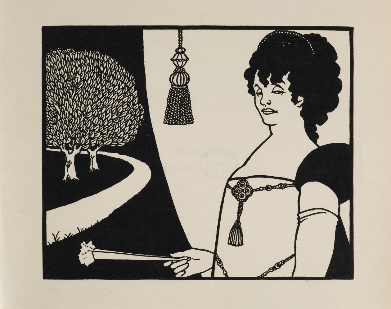 Elli Çizimlik Bir Kitaptan Madam Rejane by Aubrey Beardsley