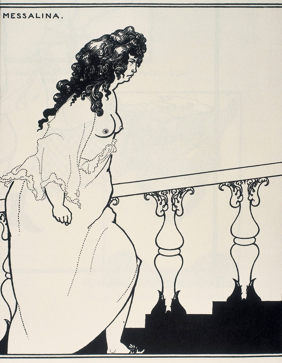 Messalina banyodan çıkıyor by Aubrey Beardsley