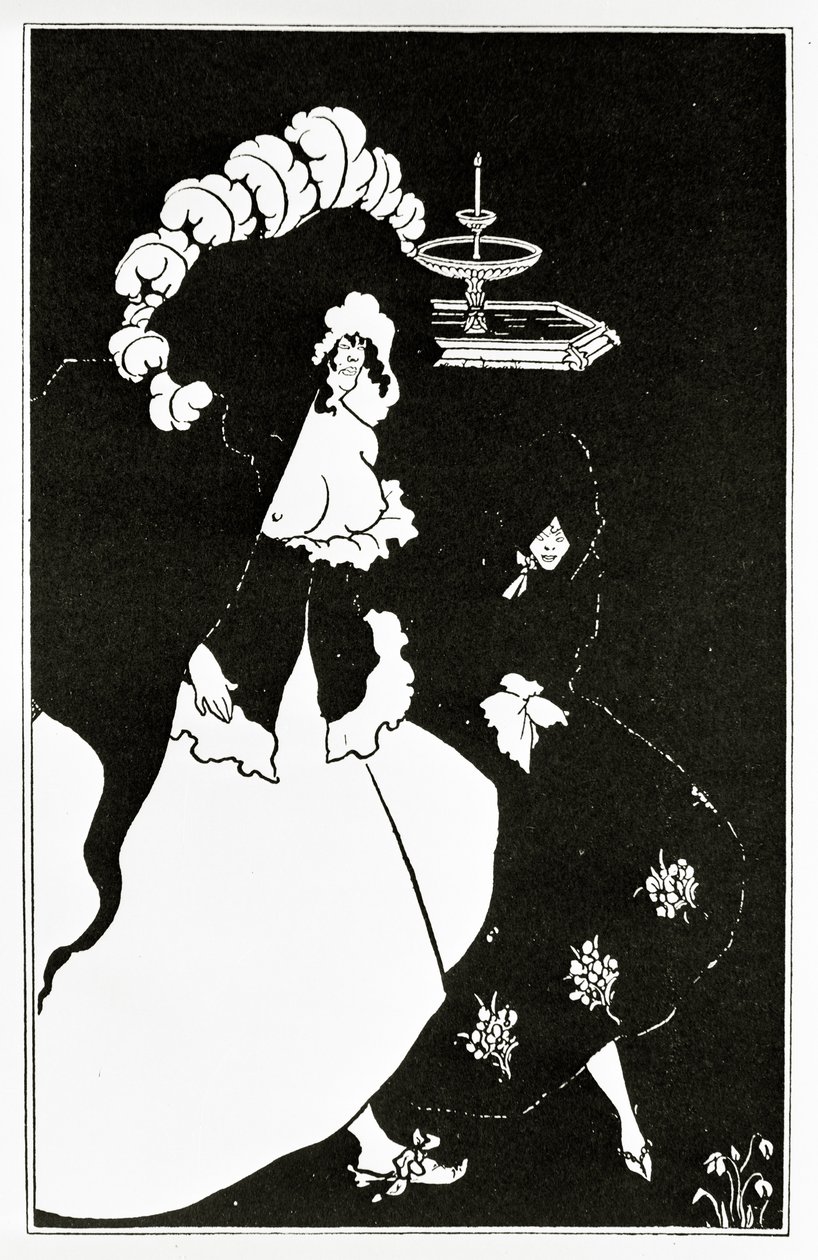 Messaline ve bir genelevden dönen refakatçi, 1894 dolayları by Aubrey Beardsley