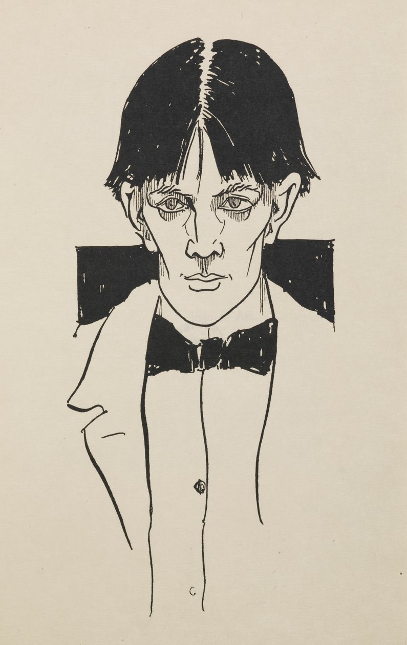 Elli çizimden oluşan bir kitaptan portre by Aubrey Beardsley