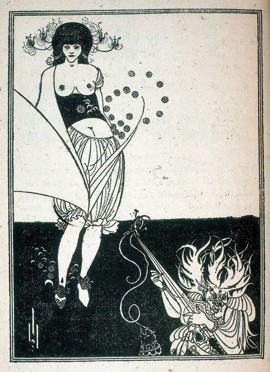 Salome, Oscar Wilde tarafından yazılan oyunun illüstrasyonu by Aubrey Beardsley