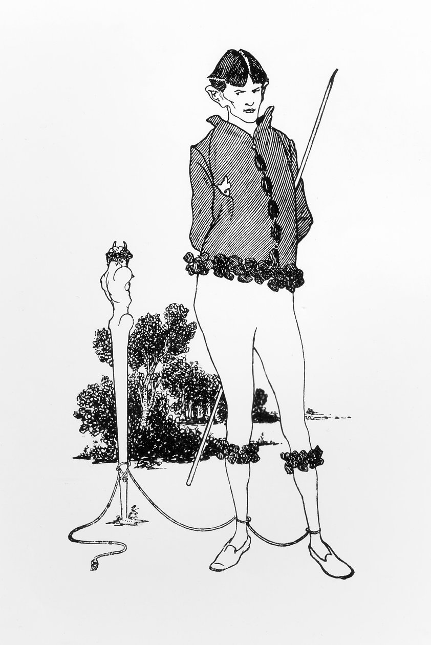Bir Herme Bağlı Otoportre by Aubrey Beardsley
