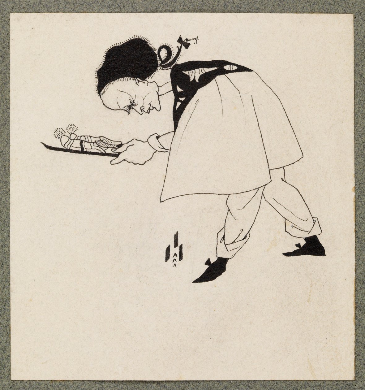 Terlik taşıyan hizmetçi, 1893 by Aubrey Beardsley
