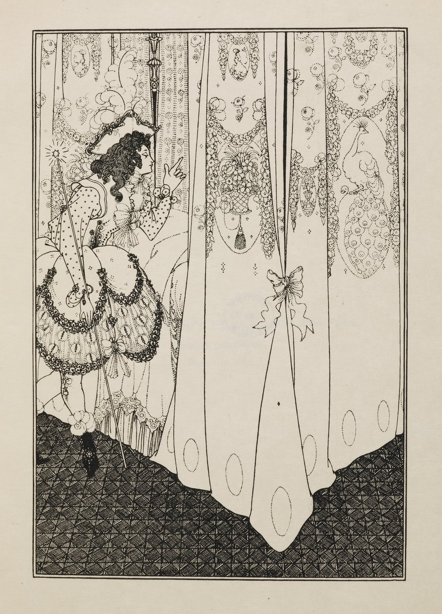 Elli çizimden oluşan bir kitaptan Rüya by Aubrey Beardsley