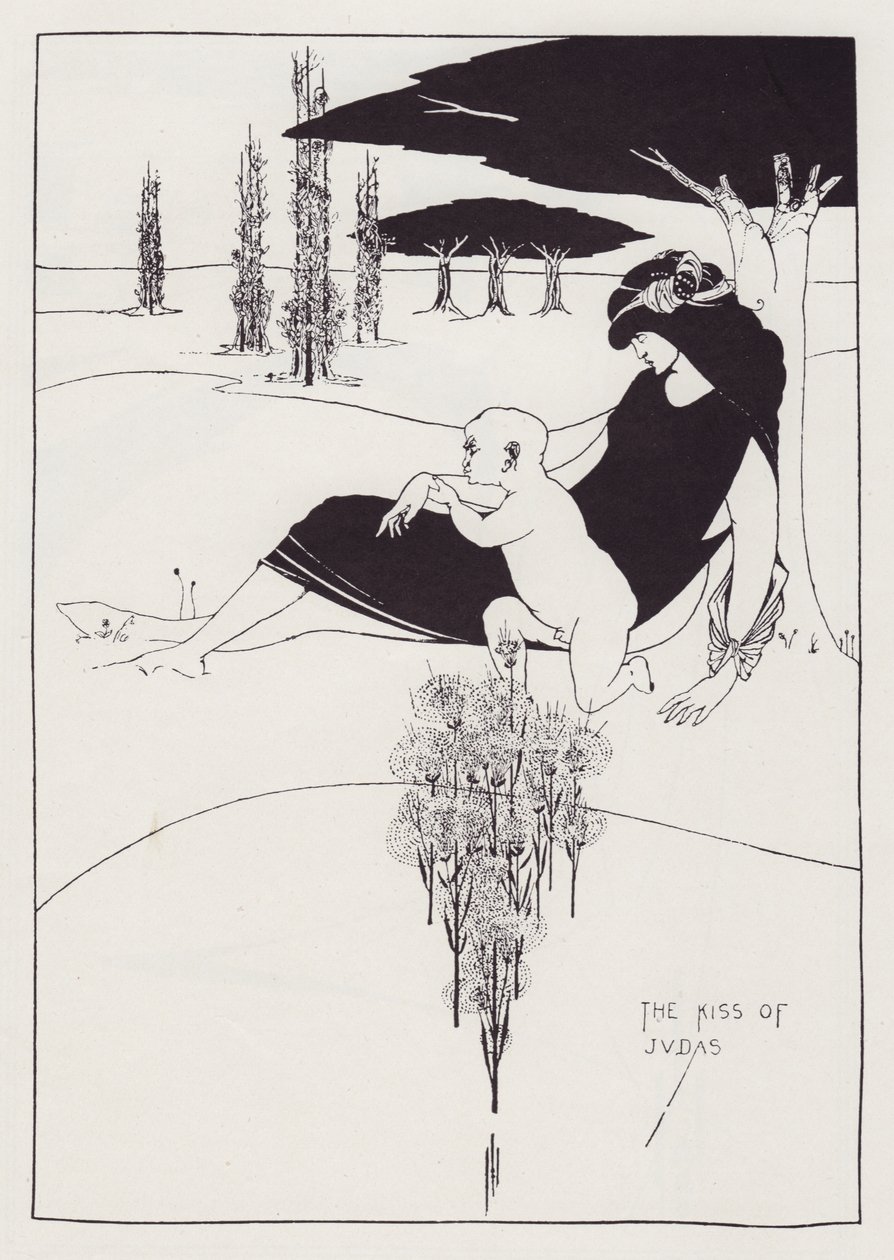Yahuda'nın Öpücüğü, 1893. by Aubrey Beardsley