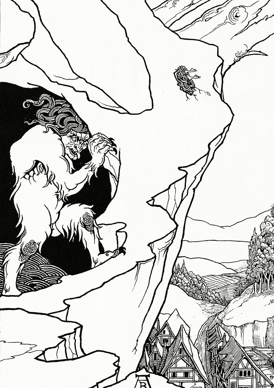 Landslip, Bjornon tarafından yazılan 'Pastor Sang'ın ön yüzü, 1899 by Aubrey Beardsley