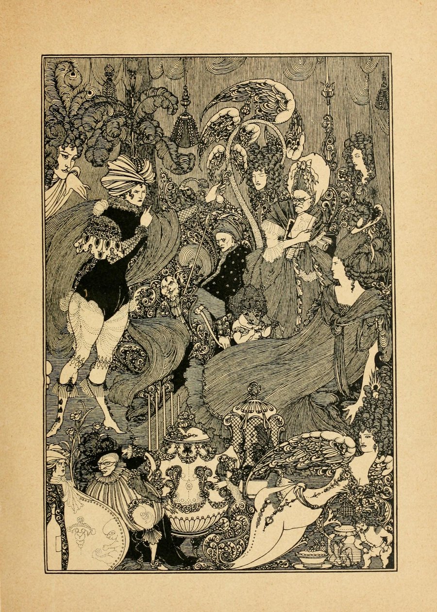 Kilit Tecavüz. Alexander Pope tarafından Dalak Mağarası için İllüstrasyon by Aubrey Beardsley