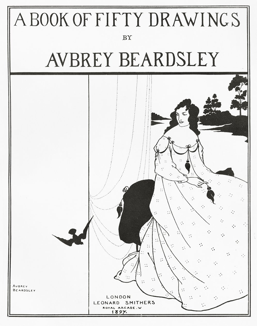 'Elli Çizimden Oluşan Bir Kitap' için Başlık Sayfası, 1897 by Aubrey Beardsley
