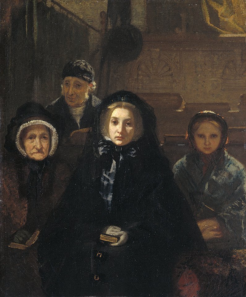 kiliseye erken by August Allebe
