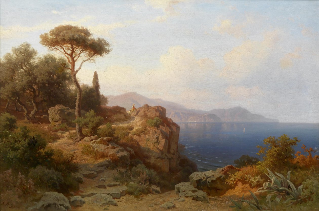 Nice yakınlarındaki sahil by August Behrendsen
