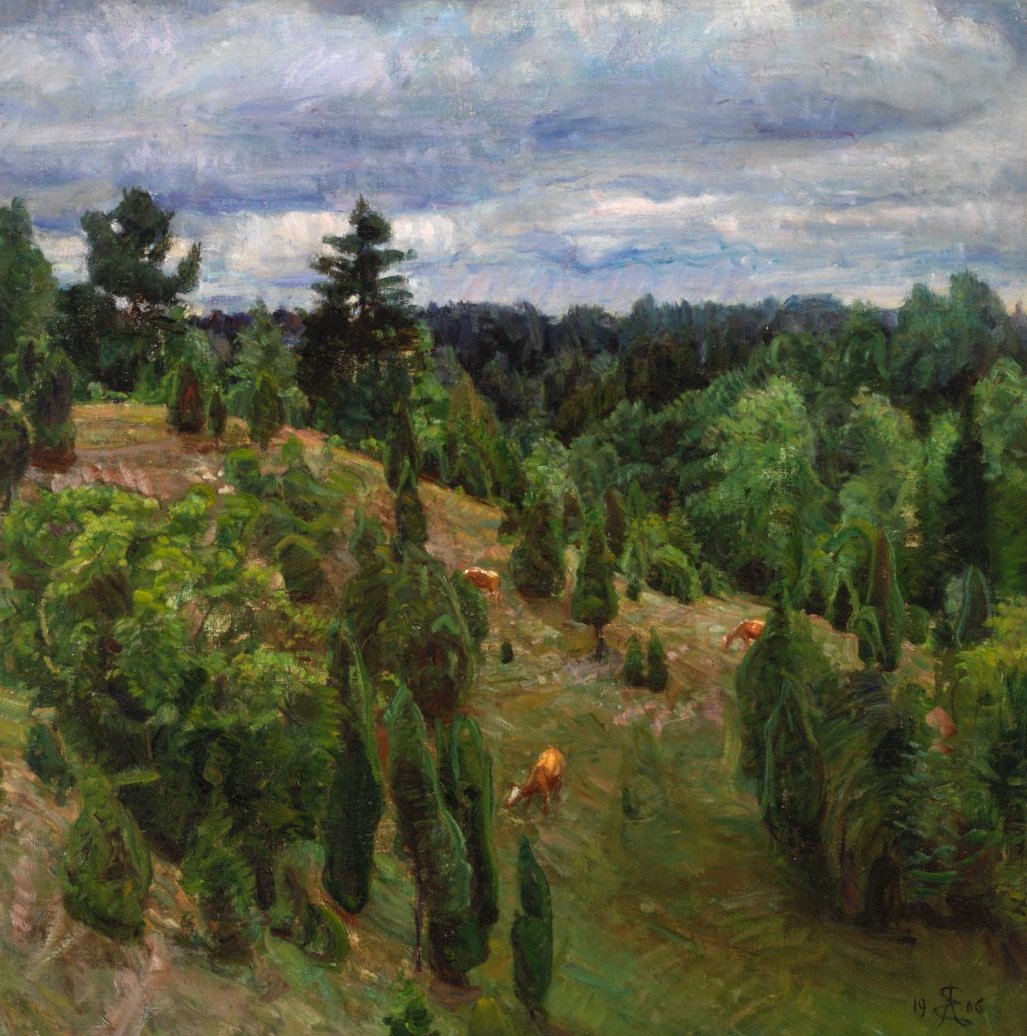 Yeşil manzara by August Eiebakke